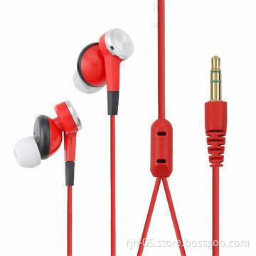 Stereo earphones with microphone